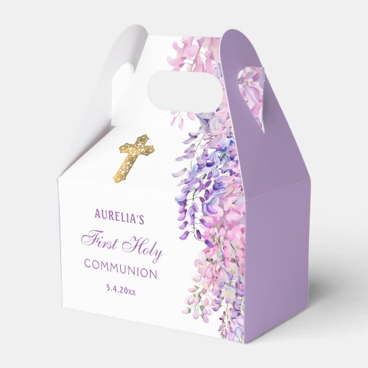 Ballotins Aquarelle Wisteria première communion Gable (Verso)