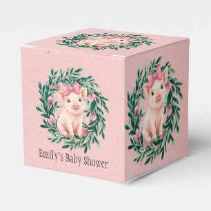 Ballotins Aquarelle Wreath avec bébé Baby shower de fille de