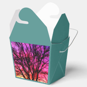 Ballotins Arbre à coucher de soleil d'hiver - Turquoise