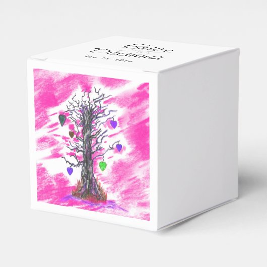 Ballotins Arbre de l'amour rose Faveur (Verso)