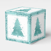 Ballotins Arbre de Noël élégant | Luxe Aqua Mint Splatter (Verso)