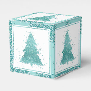 Ballotins Arbre de Noël élégant Luxe Aqua Mint Splatter