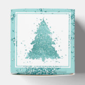 Ballotins Arbre de Noël élégant | Luxe Aqua Mint Splatter (Haut)