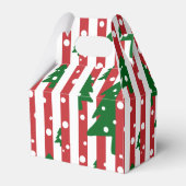 Ballotins Arbre de Noël moderne motif rouge vert rayé (Arrière)