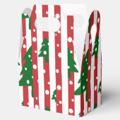 Ballotins Arbre de Noël moderne motif rouge vert rayé (Ouvert)