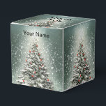 Ballotins Arbre de Noël vert Ornements colorés Neige blanche<br><div class="desc">Arbre de Noël vert ornements colorés Ballotins de neige blanche. Unique,  beau,  design élégant. Facile à personnaliser. Le style de police,  la taille et les couleurs peuvent être modifiés. Éléments correspondants disponibles.</div>