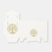 Ballotins Arbre de vie Cream & Gold Celtic Mariage (Déplié)