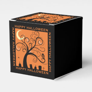 Ballotins Arbre et cimetière Orange Art Joyeux Halloween