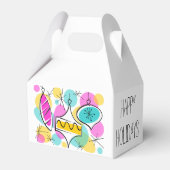 Ballotins Arbre rétro Baubles Joyeux vacances gable (Verso)