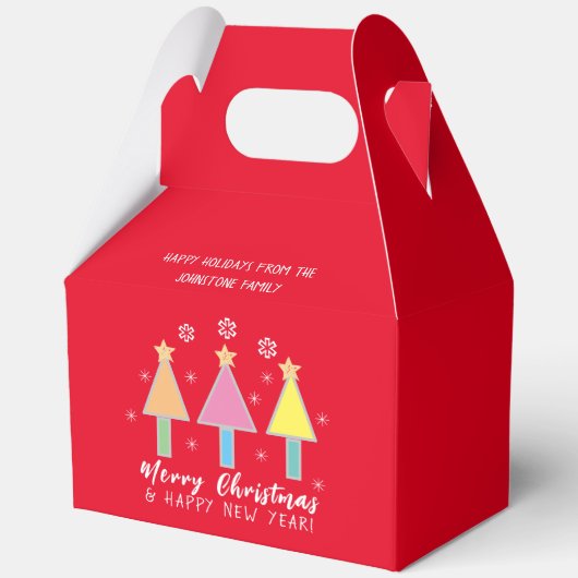 Ballotins Arbres de Noël Artsy Cool Fêtes rouges Noël (Recto)