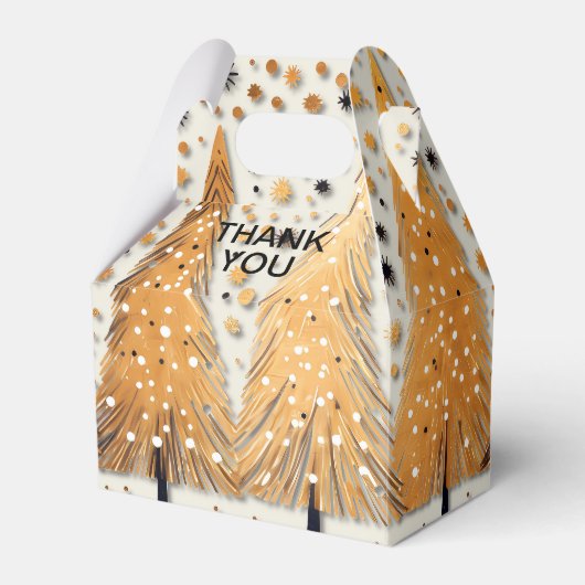 Ballotins Arbres de Noël dorés Flammes de neige brillantes F (Verso)