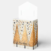 Ballotins Arbres de Noël dorés Flammes de neige brillantes F (Ouvert)