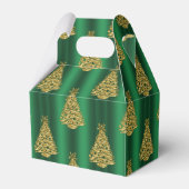 Ballotins Arbres de Noël dorés sur vert (Verso)