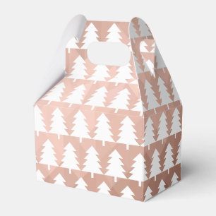 Ballotins Arbres de noël géométriques minimalistes en or ros