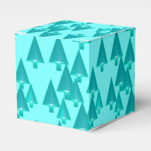 Ballotins Arbres de Noël métalliques modernes - turquoise