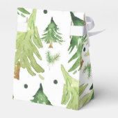 Ballotins Arbres de pin aquarelle Kraft Party rustique moder (Arrière)