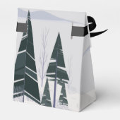 Ballotins Arbres d'hiver Forêt enneigée moderne Fête de fin (Arrière)