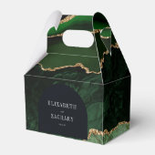 Ballotins Arc de géode d'agate moderne vert chasseur or (Arrière)