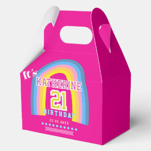 Ballotins Arc-en-ciel 21e Anniversaire Rose Chaud