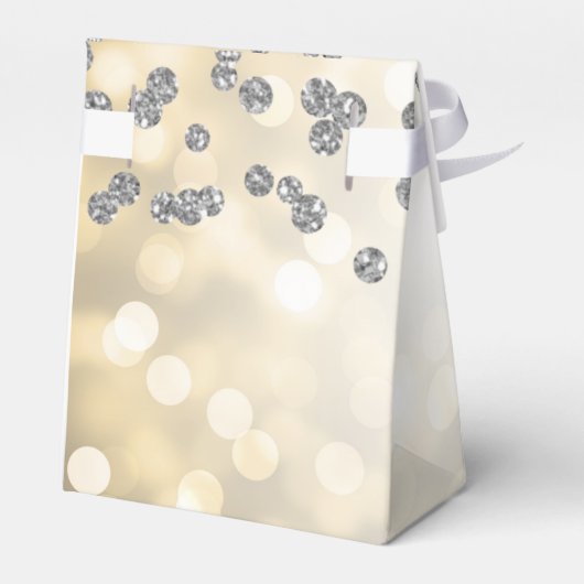 Ballotins Argent 60e anniversaire Merci Floral Lumières Or (Arrière)