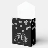 Ballotins Argent 70e anniversaire Merci Confetti Noir (Ouvert)