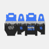 Ballotins Argent et Bleu Déchets Swag 16 Anniversaire (Déplié)