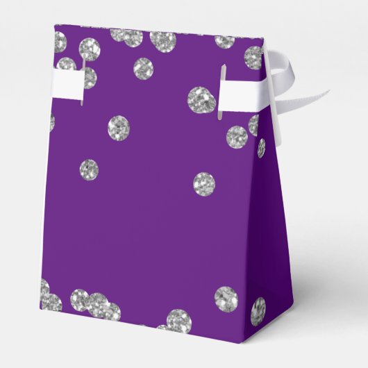 Ballotins Argent Merci violet 30e anniversaire Confetti (Arrière)