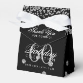 Ballotins Argent Noir 60e anniversaire Merci Confetti (Verso)