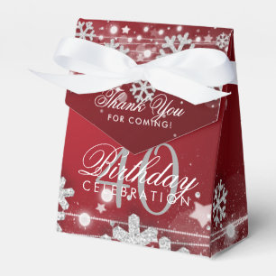 Ballotins Argent rouge hiver 40e anniversaire Merci