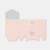 Ballotins Argent Stardust Baptême Christening Blush Pink (Déplié)