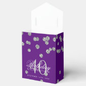 Ballotins Argent violet 40e anniversaire Merci Confetti (Ouvert)