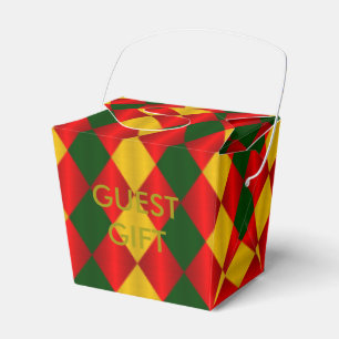 Ballotins Arlequin plié-Rouge-Vert-Or-BALLOTIN, Sortir