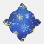 Ballotins Arrière - plan Bleu XMAS avec des flocons de neige (Déplié)