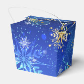 Ballotins Arrière - plan Bleu XMAS avec des flocons de neige (Arrière)