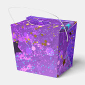 Ballotins Arrière - plan de feuille violet avec étoiles (Arrière)