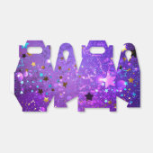 Ballotins Arrière - plan de feuille violet avec étoiles (Déplié)