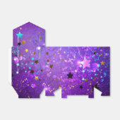 Ballotins Arrière - plan de feuille violet avec étoiles (Déplié)