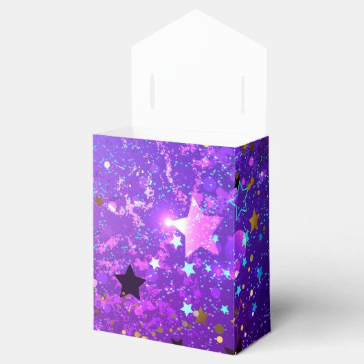 Ballotins Arrière - plan de feuille violet avec étoiles (Ouvert)