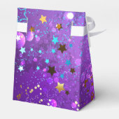Ballotins Arrière - plan de feuille violet avec étoiles (Arrière)