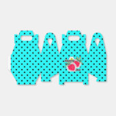 Ballotins Arrière - plan de pois turquoise (Déplié)