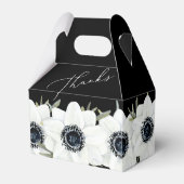 Ballotins Arrosage de mariage floral noir et blanc (Verso)