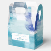 Ballotins Art abstrait aquarelle turquoise et gris moderne  (Ouvert)