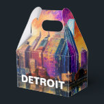 Ballotins Art Abstrait de Detroit Skyline<br><div class="desc">Ajoutez une touche de modernité à votre événement avec ce ballotin présentant l'art abstrait de la ligne d'horizon de Detroit. Parfait pour les mariages,  les fêtes ou les cadeaux d'entreprise.</div>