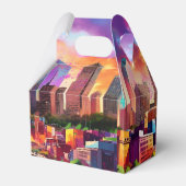 Ballotins Art abstrait de la ligne d'horizon de Houston (Arrière)