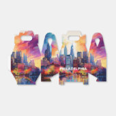 Ballotins Art abstrait de la skyline de Philadelphie (Déplié)