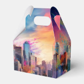 Ballotins Art abstrait de la skyline de Seattle (Arrière)