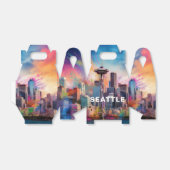 Ballotins Art abstrait de la skyline de Seattle (Déplié)
