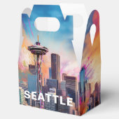 Ballotins Art abstrait de la skyline de Seattle (Ouvert)