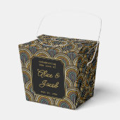 Ballotins Art Deco Embroidered-Style Wedding Favor Box (Verso)
