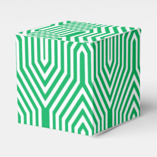 Ballotins Art Déco géométrique - Jade vert et blanc